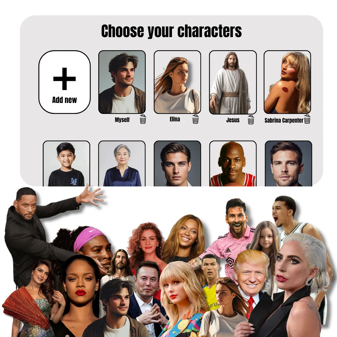 AI video characters casting
